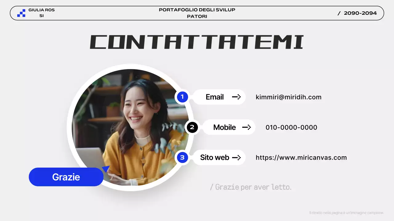 Presentazione del Portafoglio Moderno Grigio