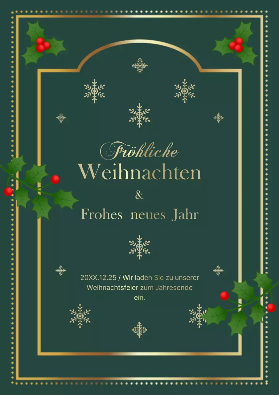 Abstrakte klassische Weihnachtseinladung