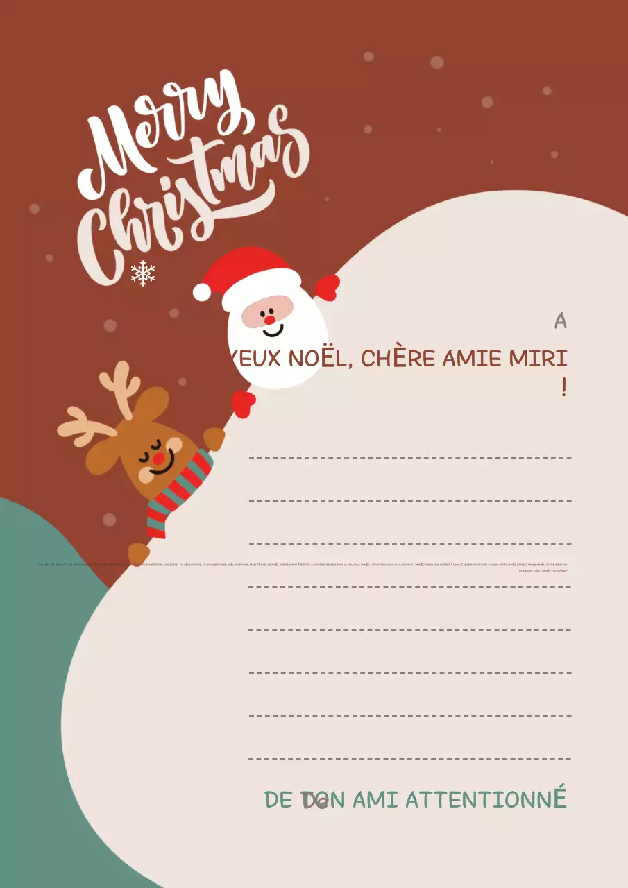 Carte de Noël brune et chaleureuse