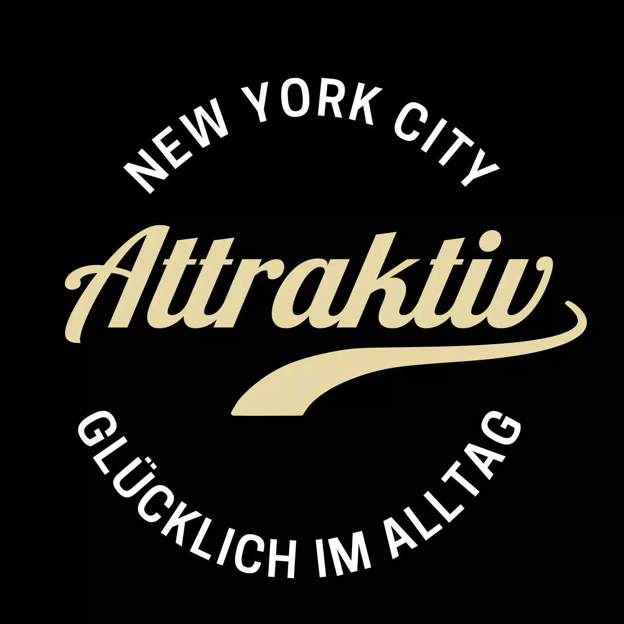 Handschriftliche Typografie in Beige