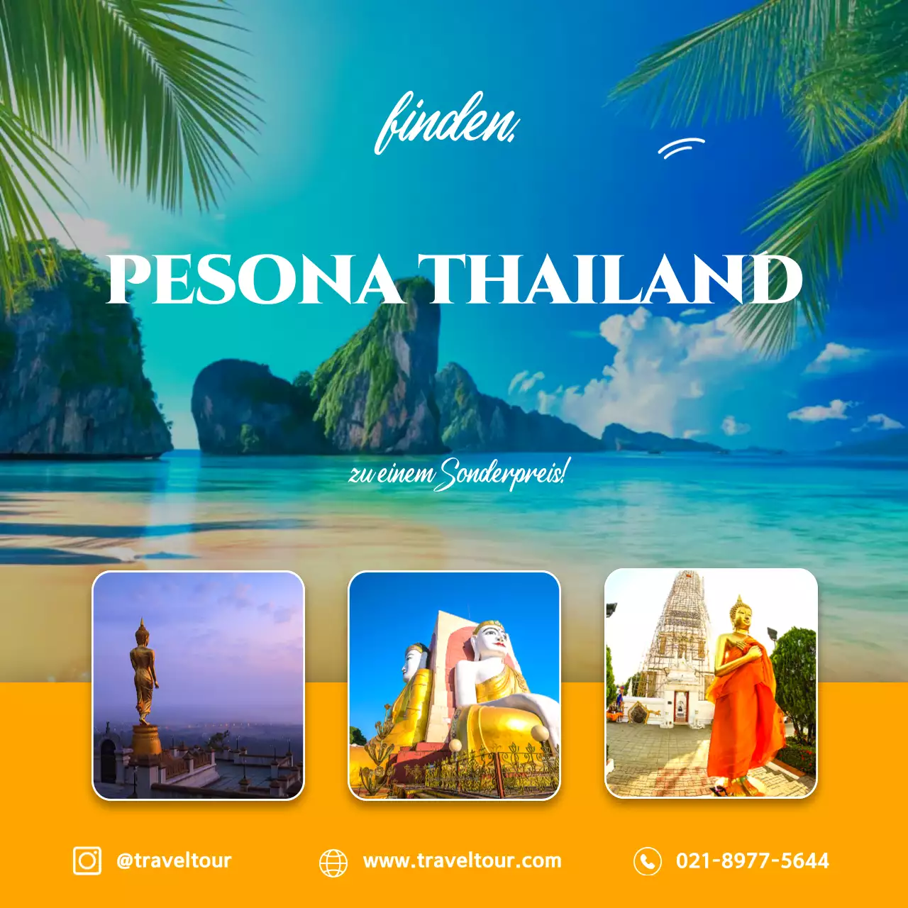 blaue tropische Reiseförderung