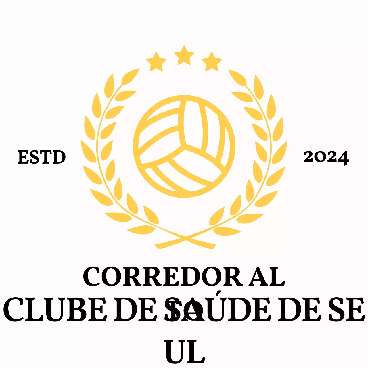 Logótipo simples de clube desportivo com louros