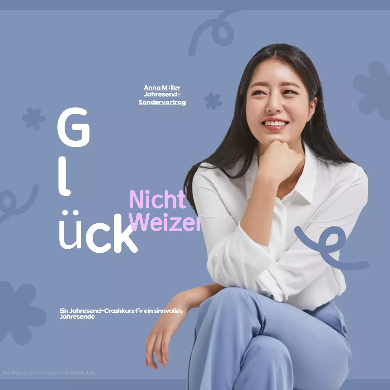 Hellblaue moderne Vortragsankündigungen