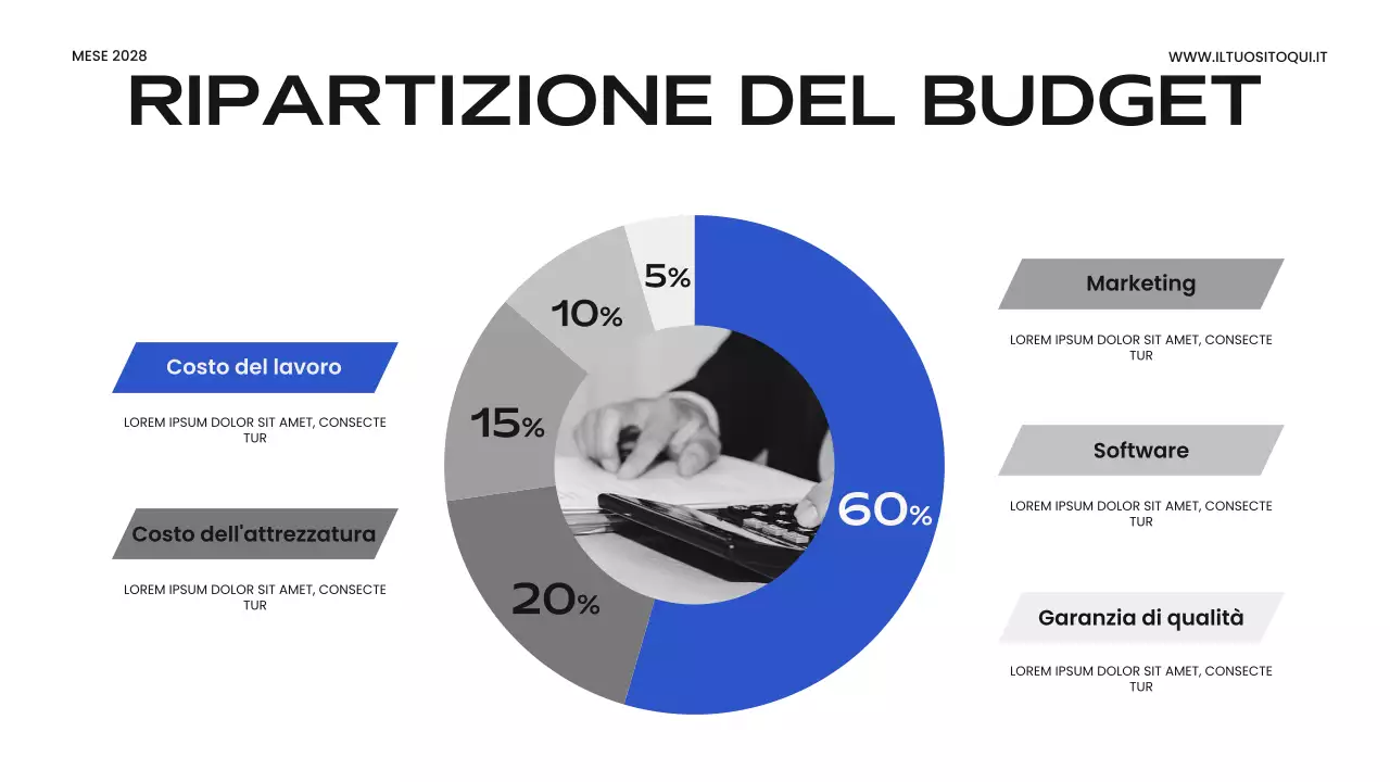 presentazione aziendale moderna blu