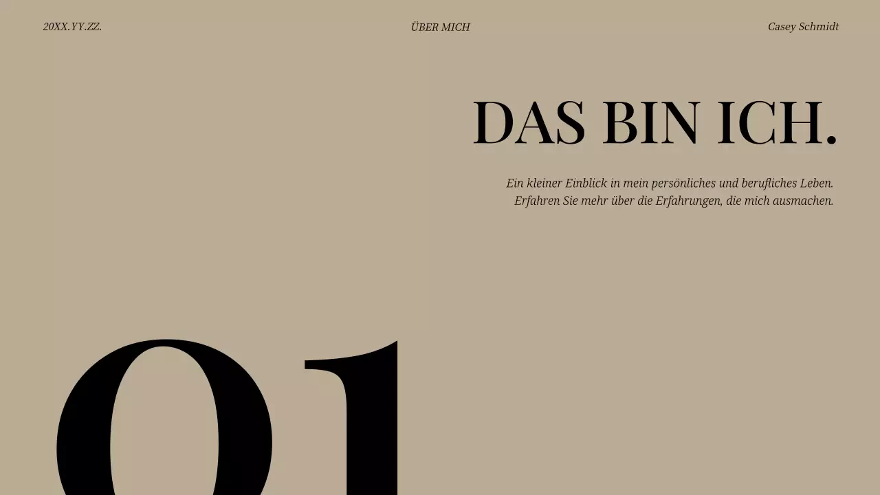 beige moderne Selbstdarstellung Tonhöhe