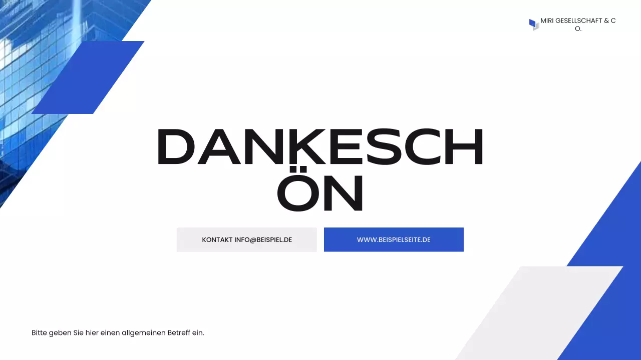 blaue moderne Business-Präsentation