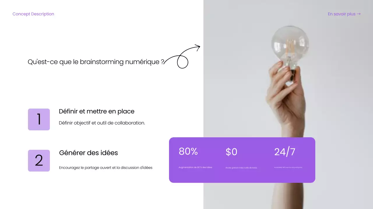 purple basic digital brainstorming guide