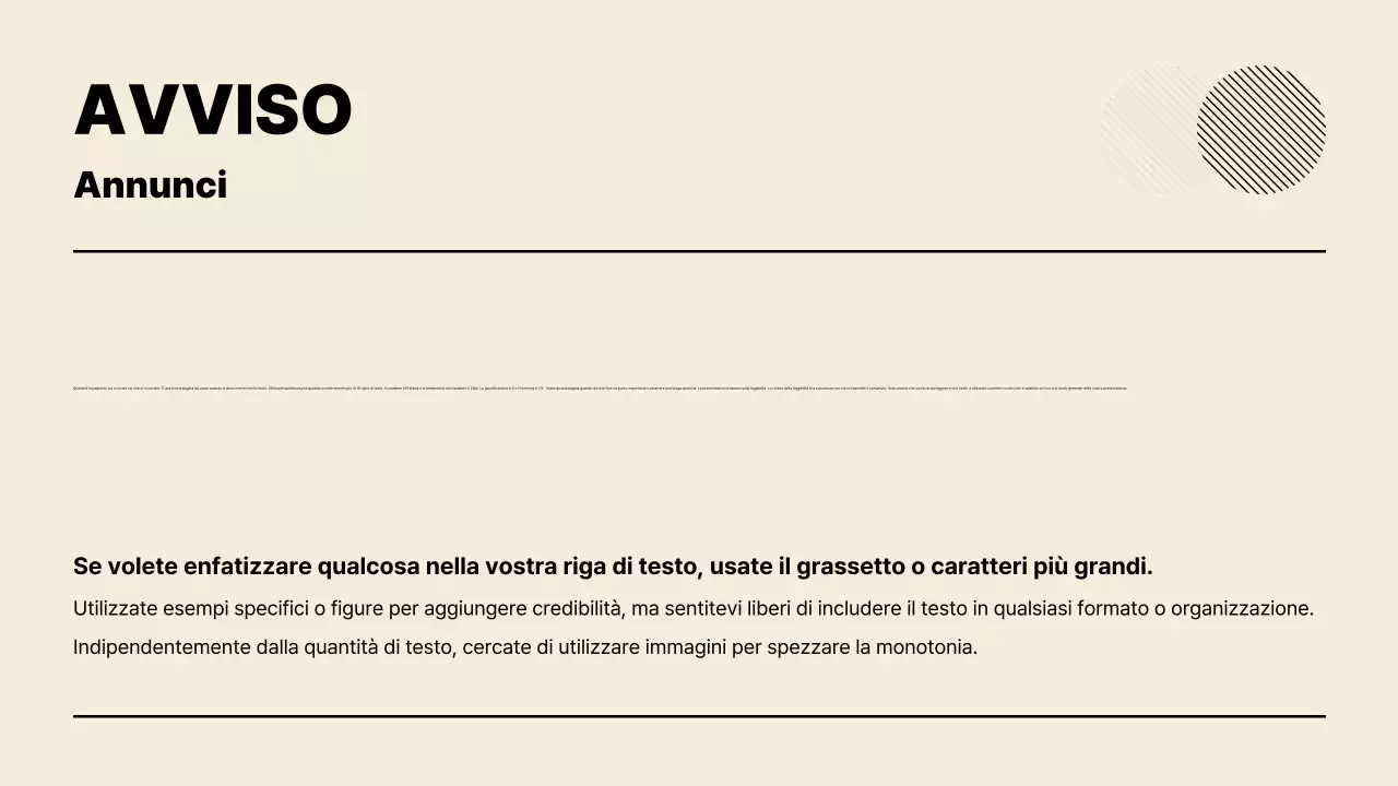 Presentazione minimalista beige spiegata