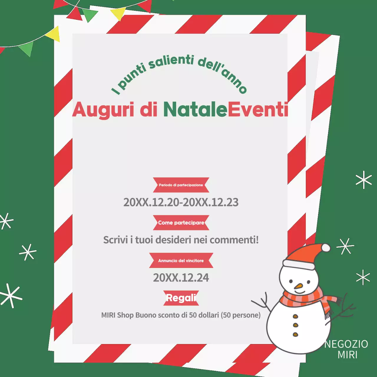 Eventi natalizi ecologici