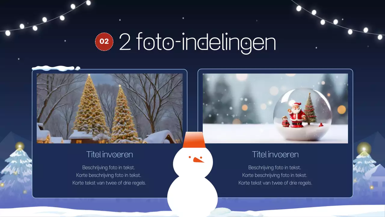 Een mooie presentatie in marineblauw en paars