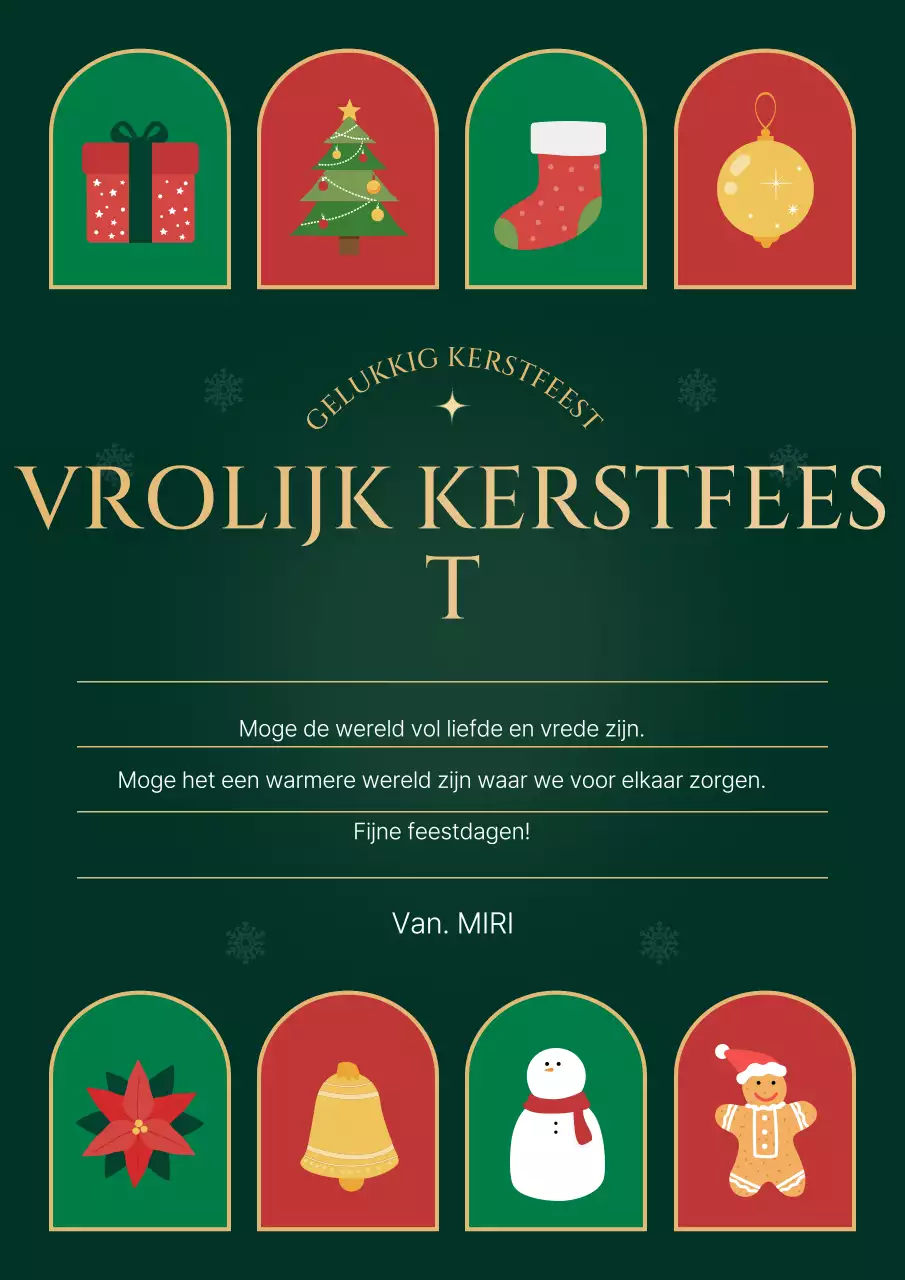 Abstracte eenvoudige kerstkaart