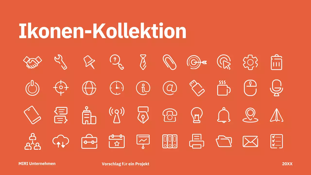 red modern project proposal business