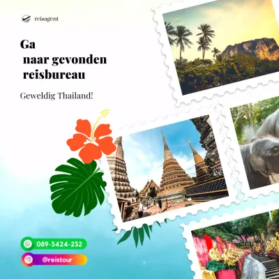 oranje tropische reis promotie