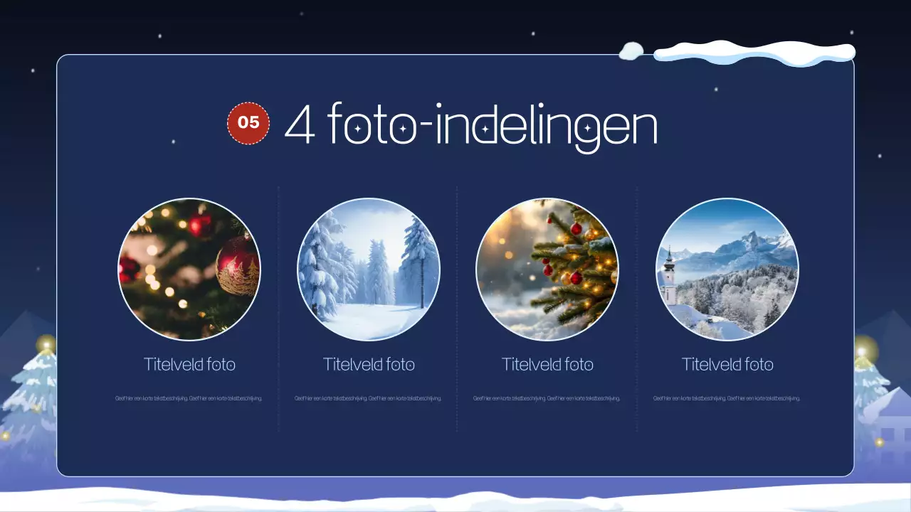 Een mooie presentatie in marineblauw en paars