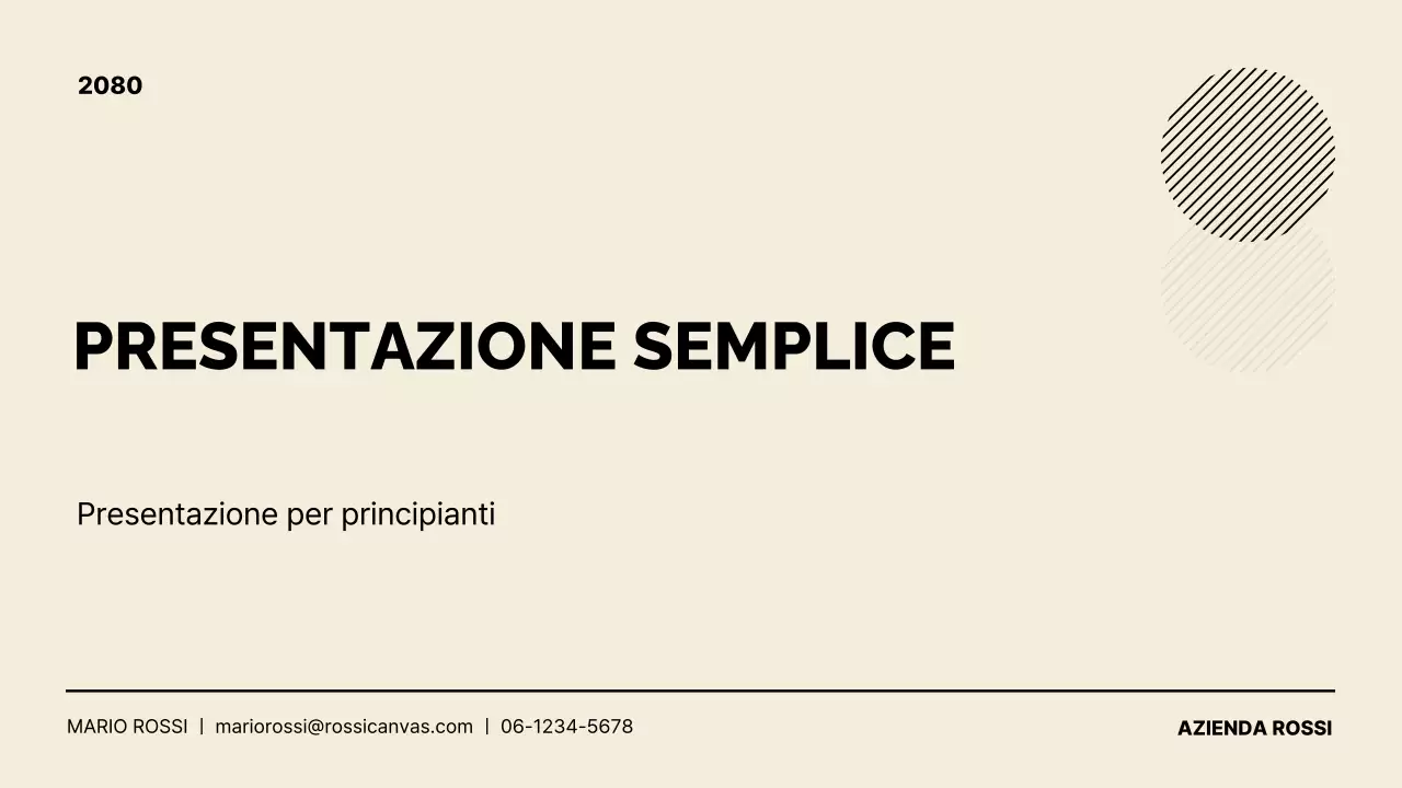 Presentazione minimalista beige spiegata