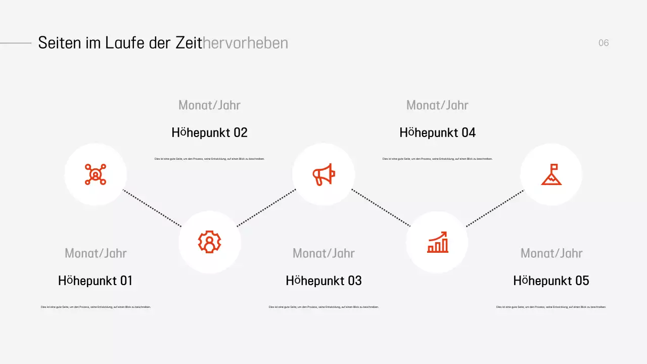 Planung einer grauen modernen Präsentation