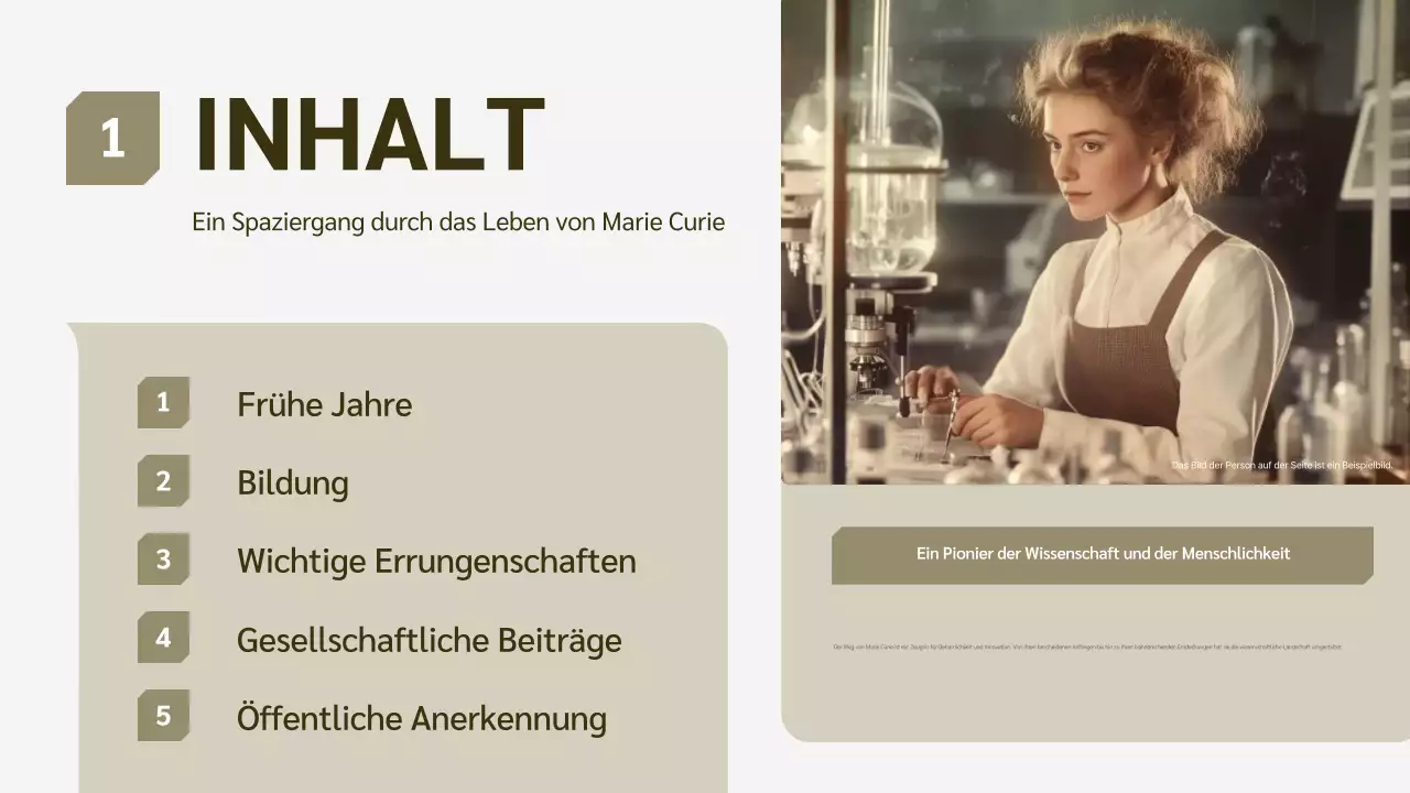 beige Biographievorlesung zur modernen Geschichte