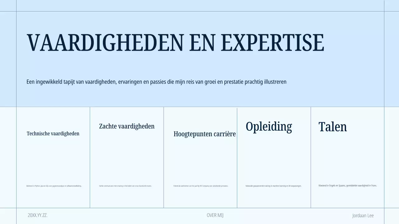 blauw modern zelf-introductie portfolio