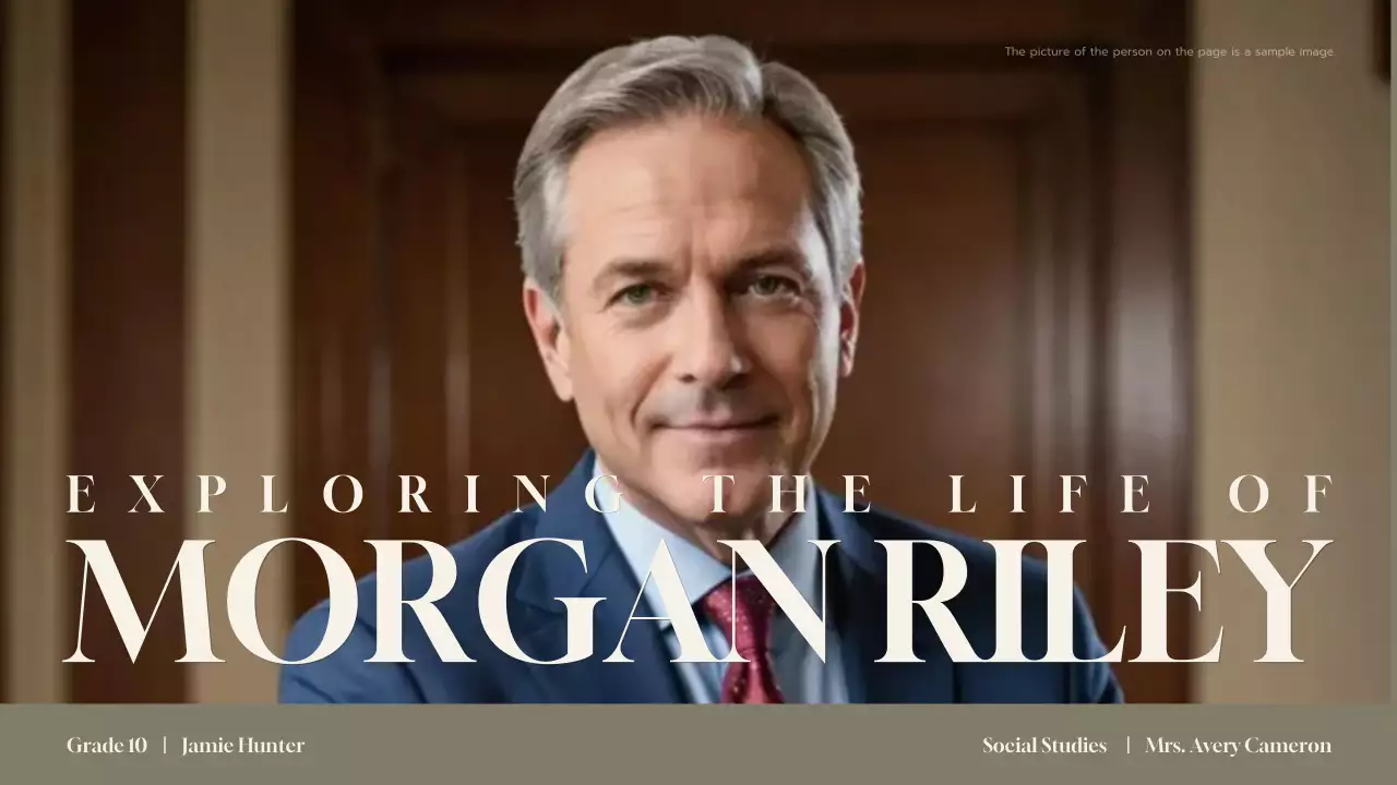 Beige Professional Biography Presentation