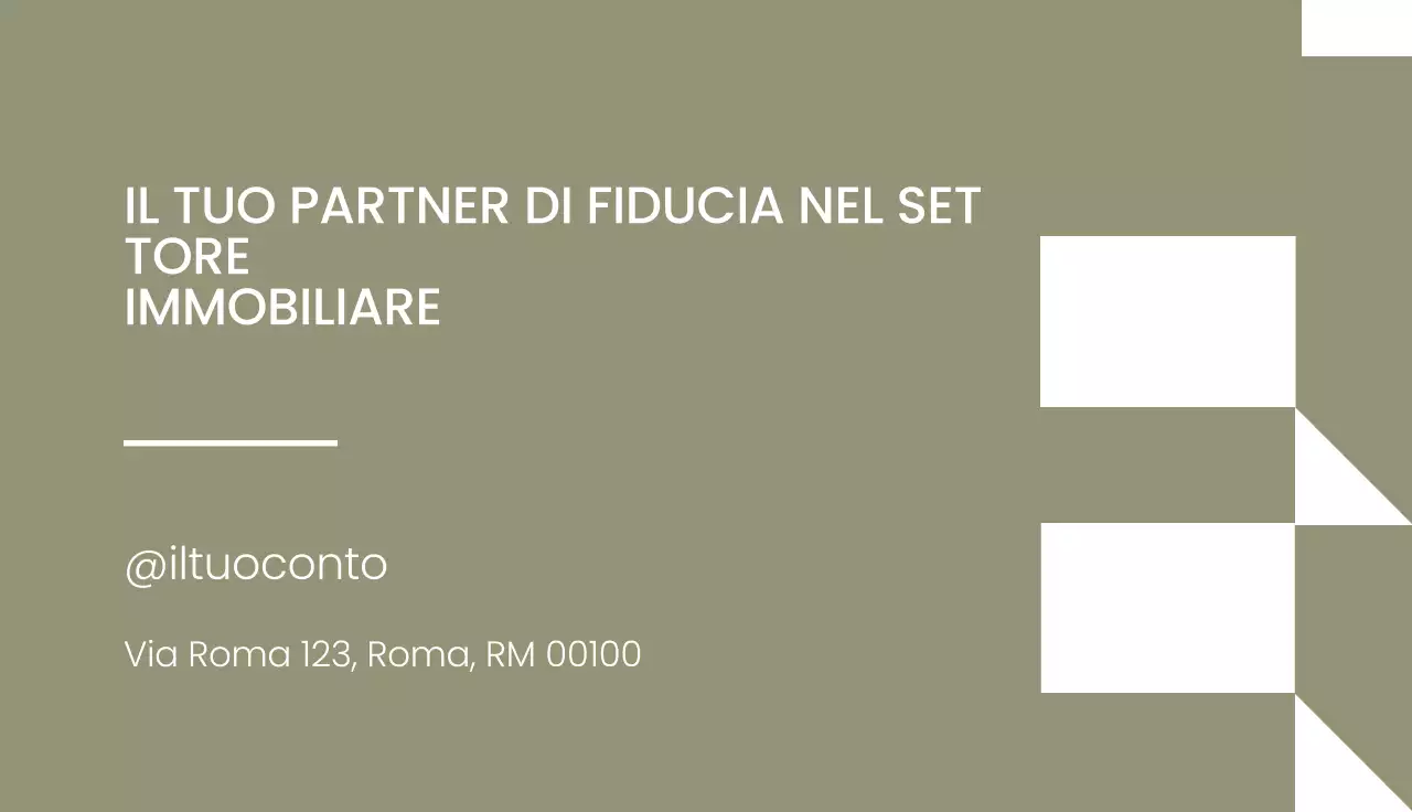 biglietto da visita immobiliare sage modern