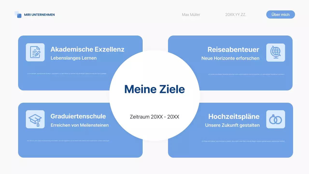 blue modern self-introduction pitch