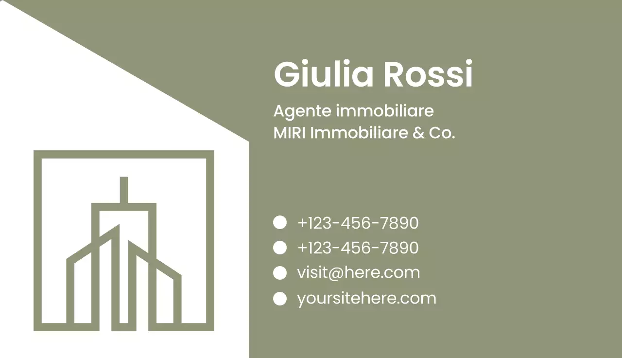 biglietto da visita immobiliare sage modern