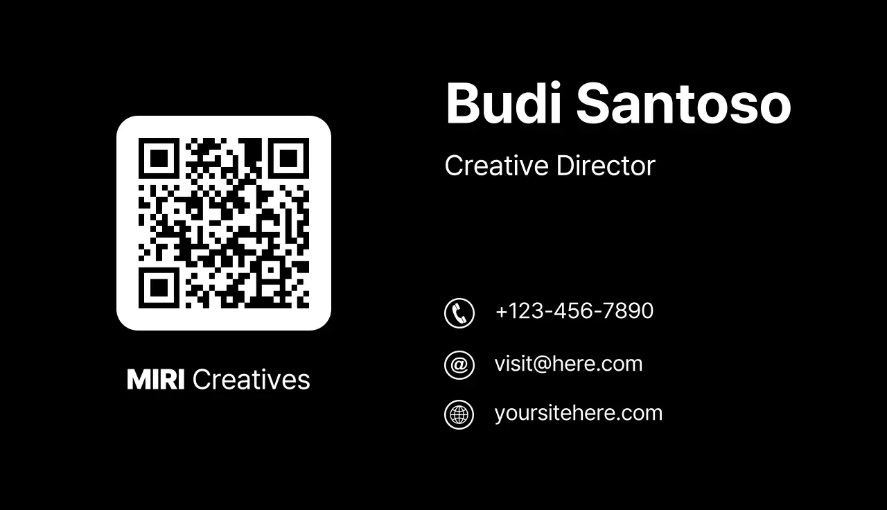Black Modern Business Card