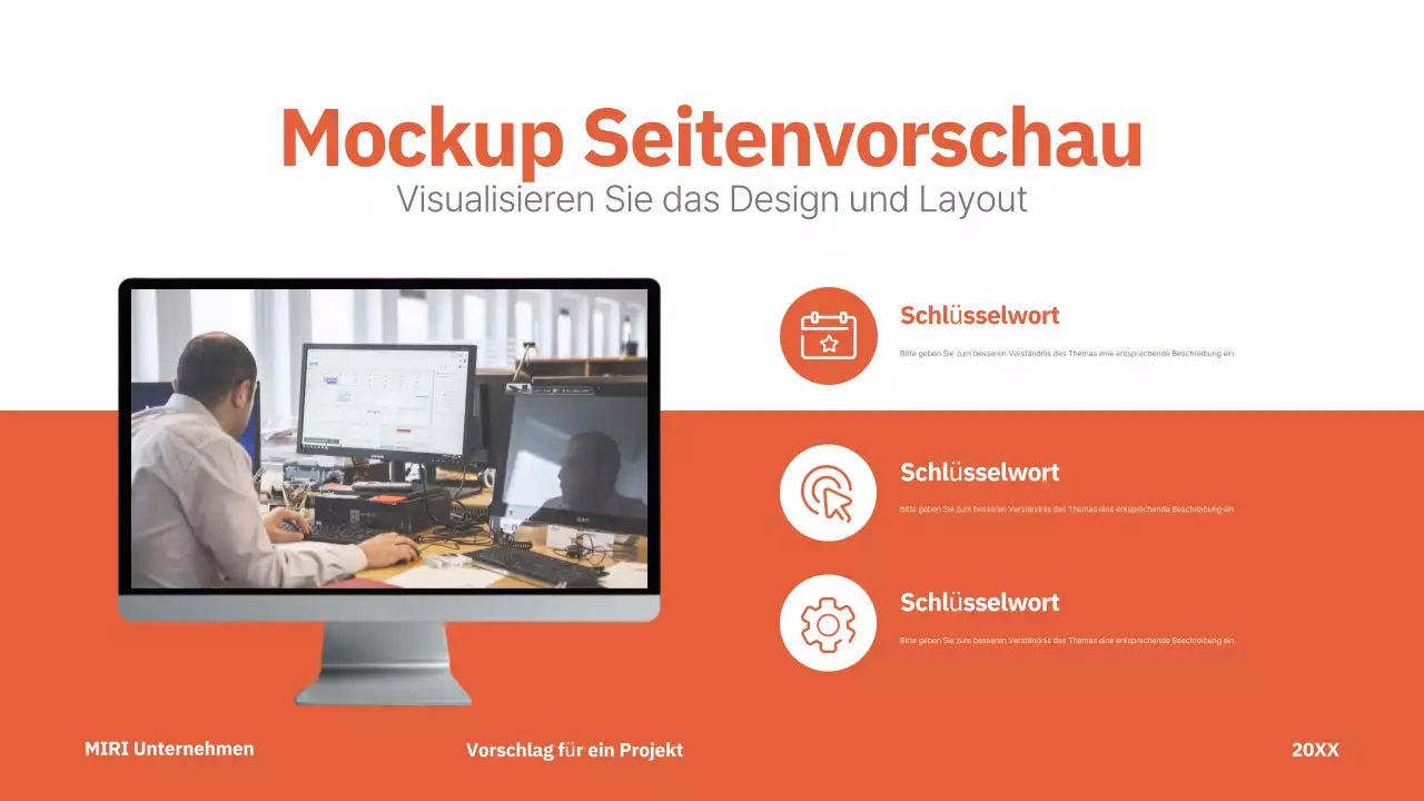 red modern project proposal business