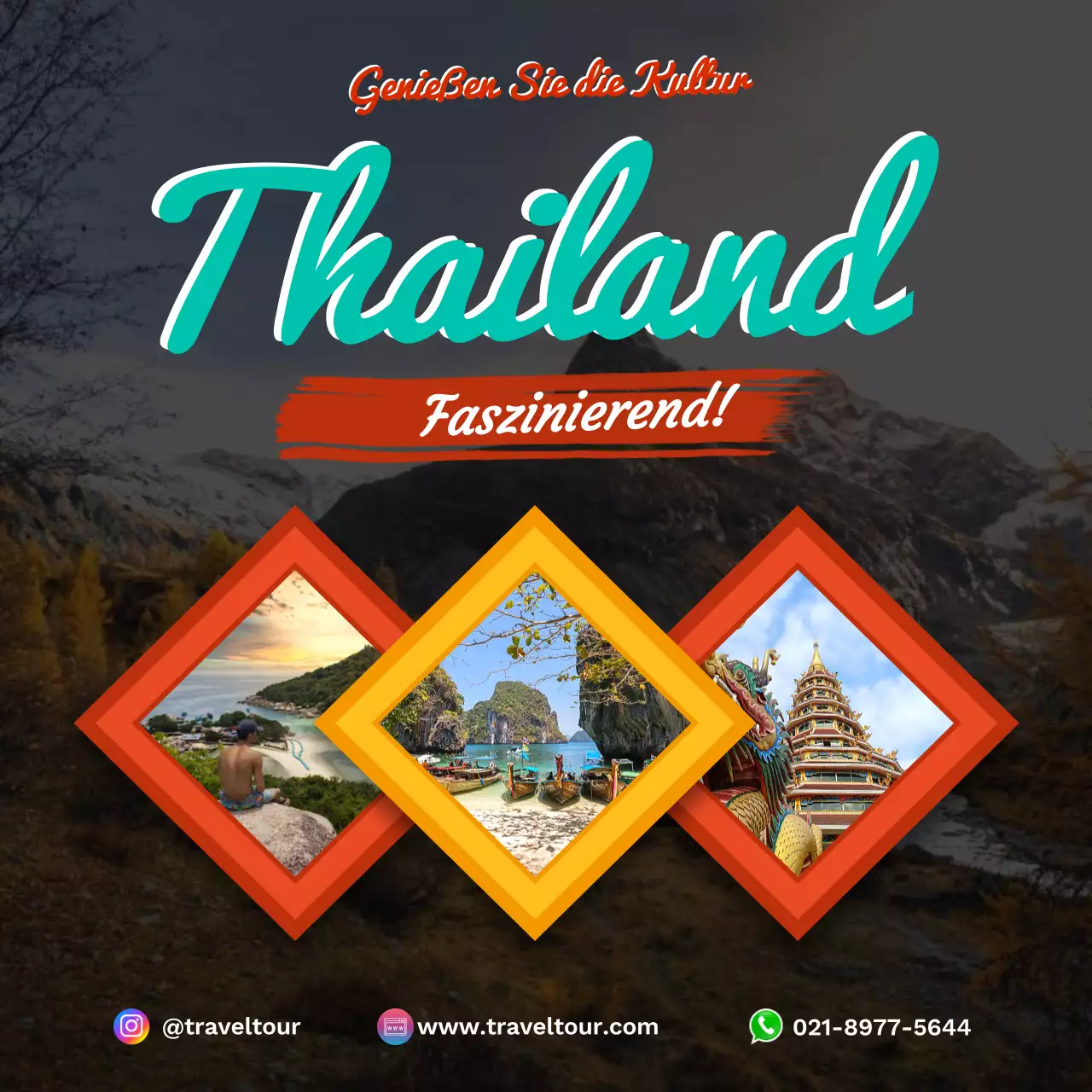 teal modern travel promotion