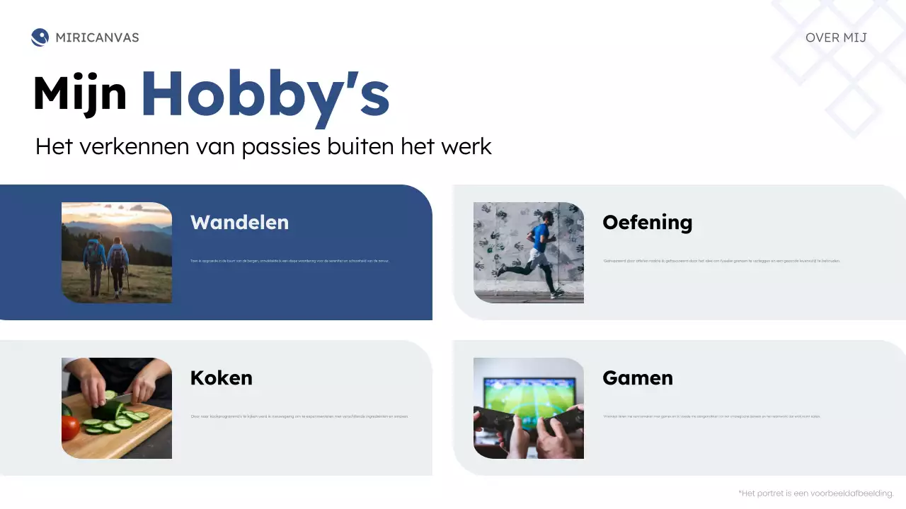 blauw modern over mij bedrijf