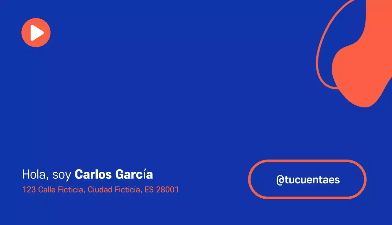 tarjeta de visita moderna naranja