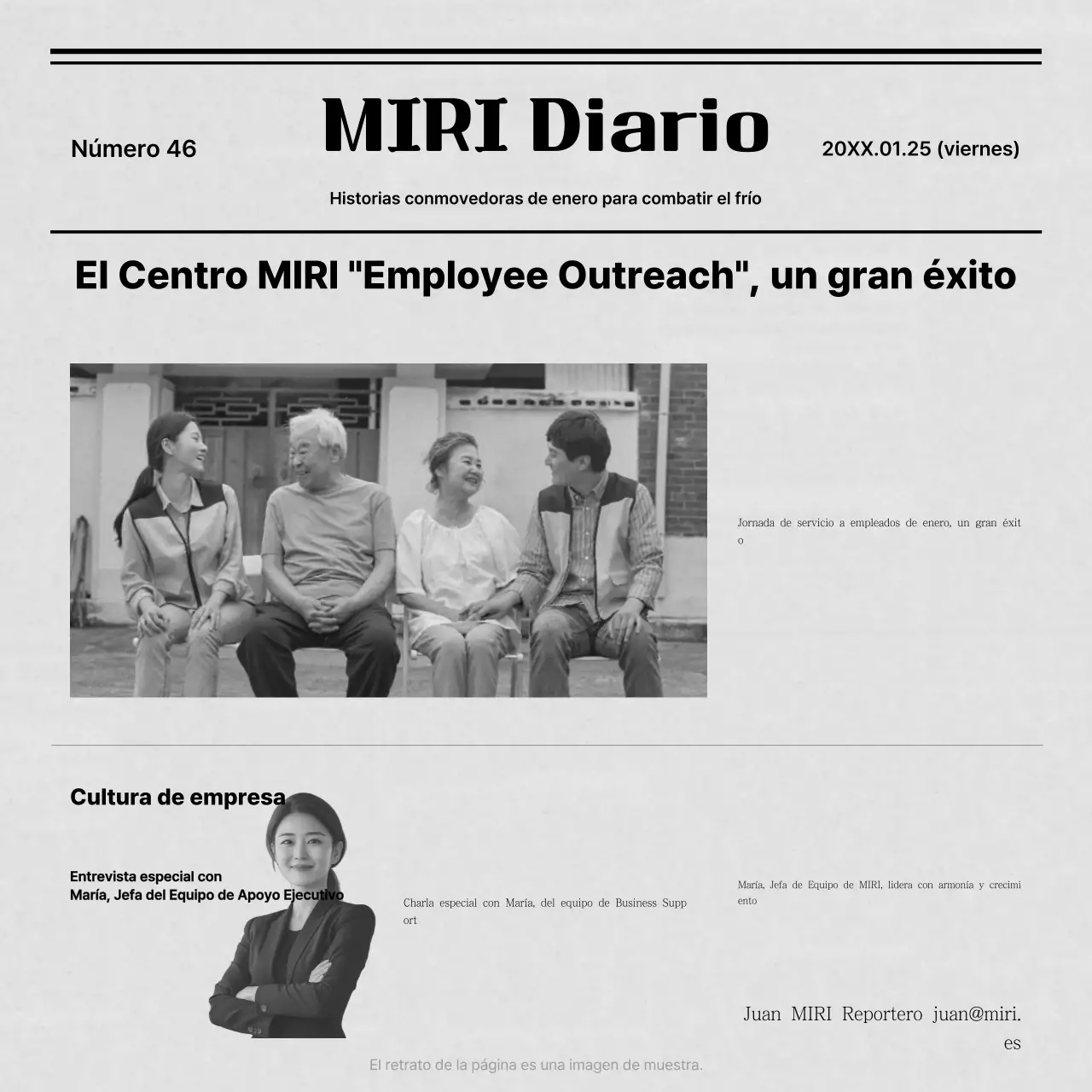 Promover el voluntariado vintage en blanco y negro