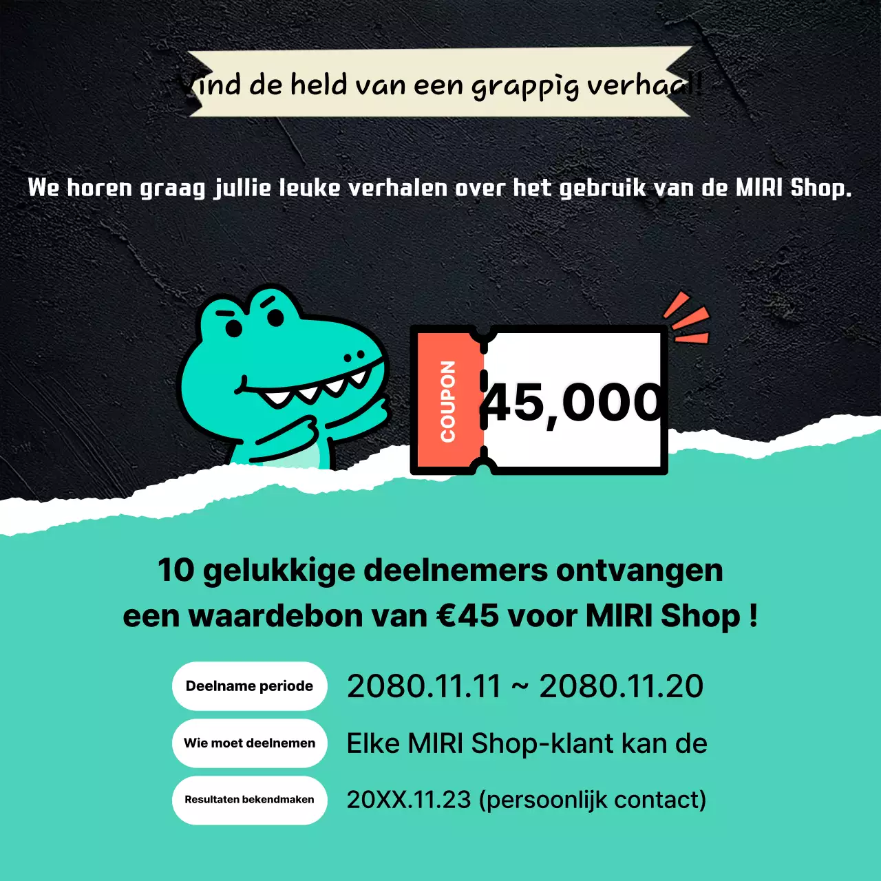 Aankondiging van het Mint Gag Event