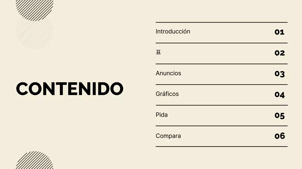 Explicación de la presentación minimalista en beige