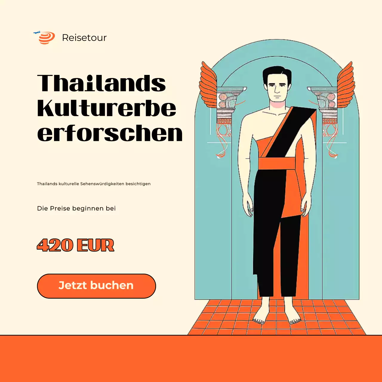 beige traditionelle Reiseförderung