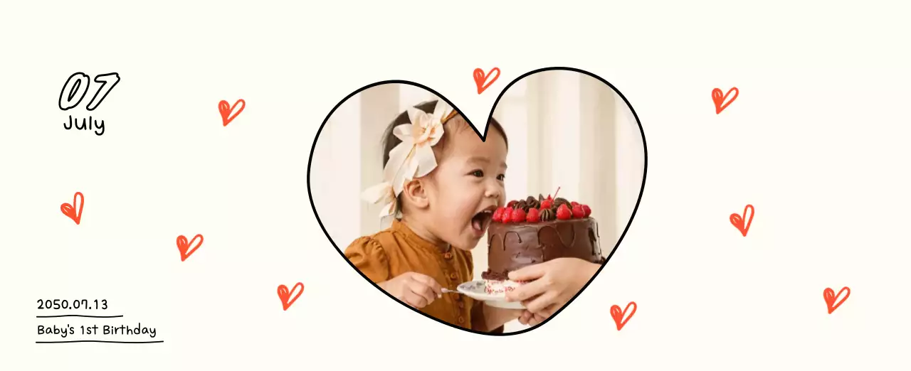 Adorable New Year's photo calendar