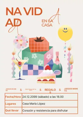 Celebración navideña Mauve Pop