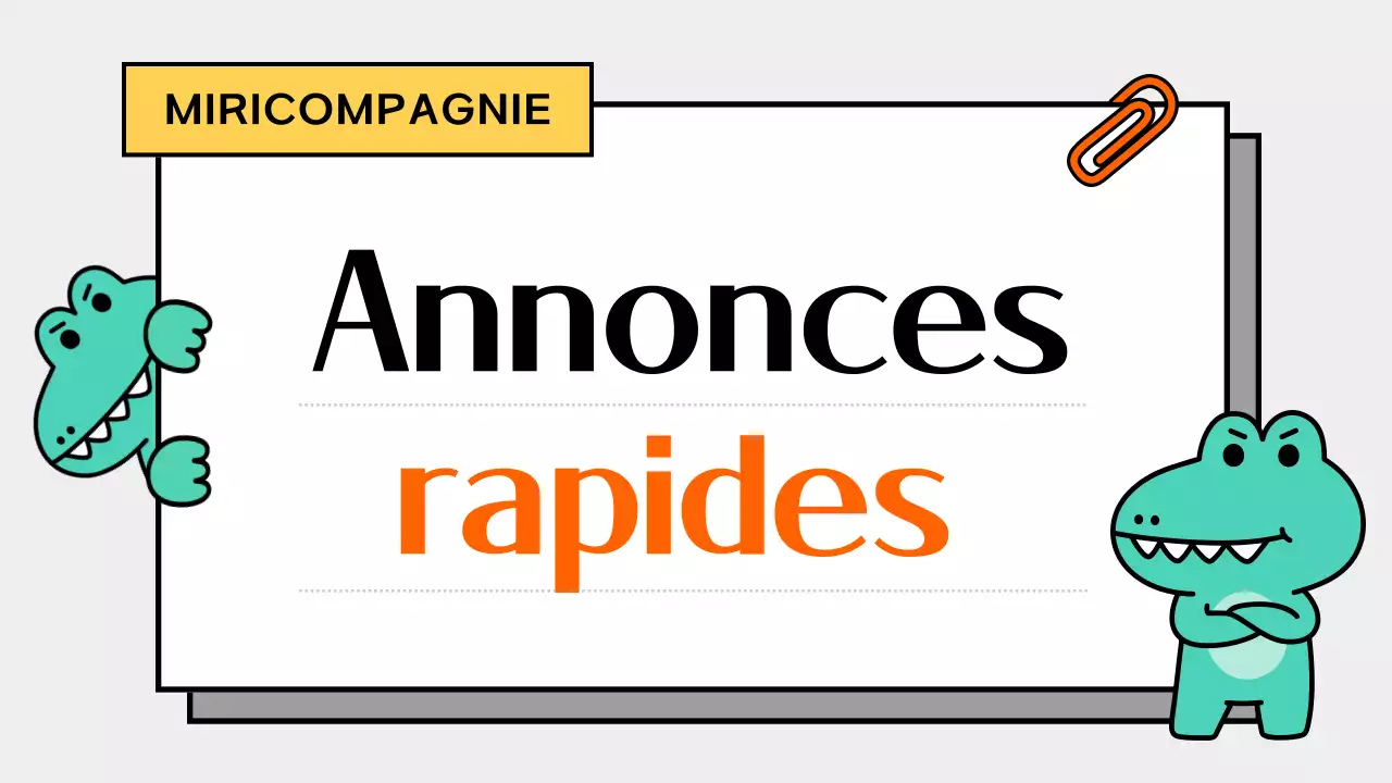 Une jolie annonce d'entreprise à la menthe