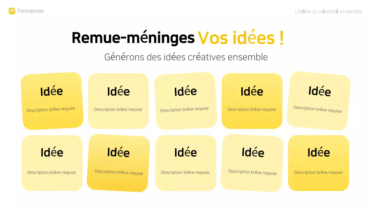 jaune moderne pour le brainstorming