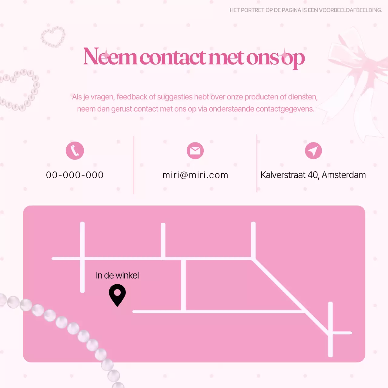 Een roze en schattige merkadvertentie