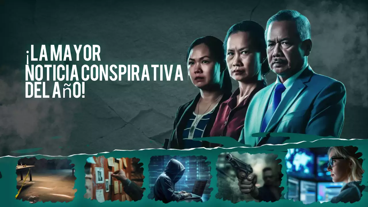 teal dramático anuncio de conspiración