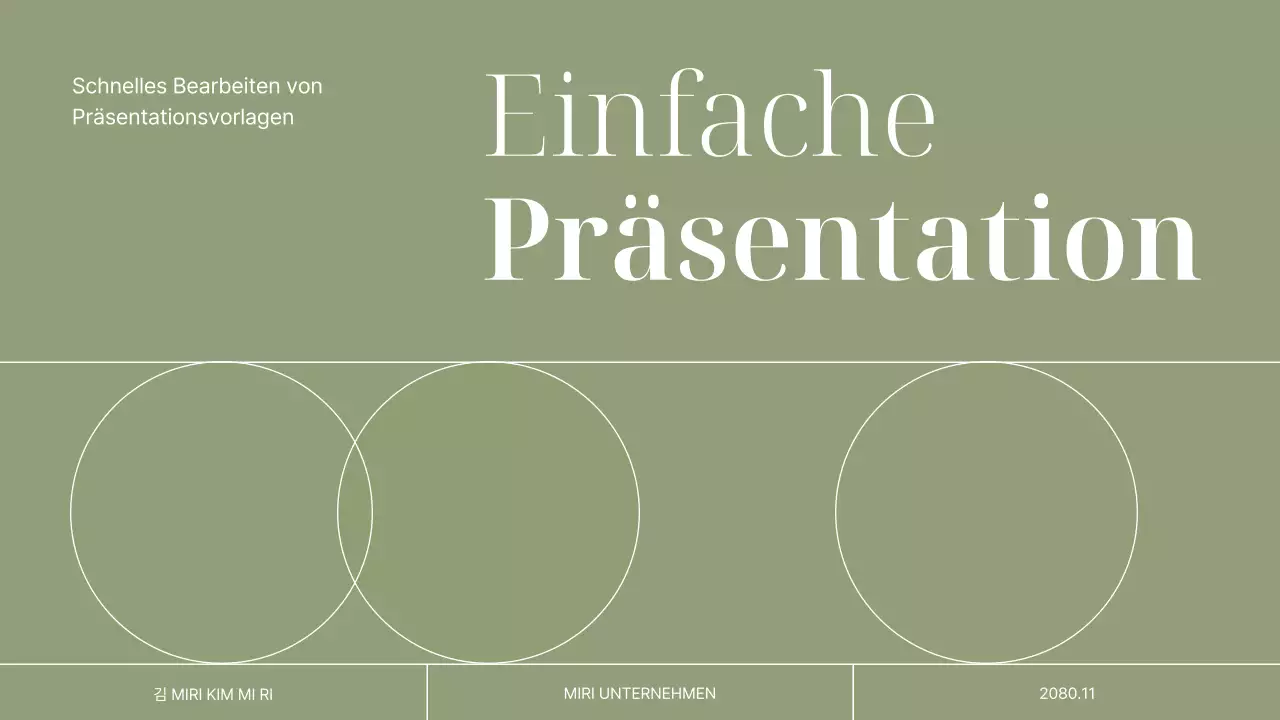 Khaki Einfache Präsentation Dokumentation