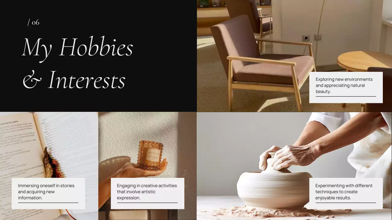 Trình bày Hồ sơ thanh lịch màu đen