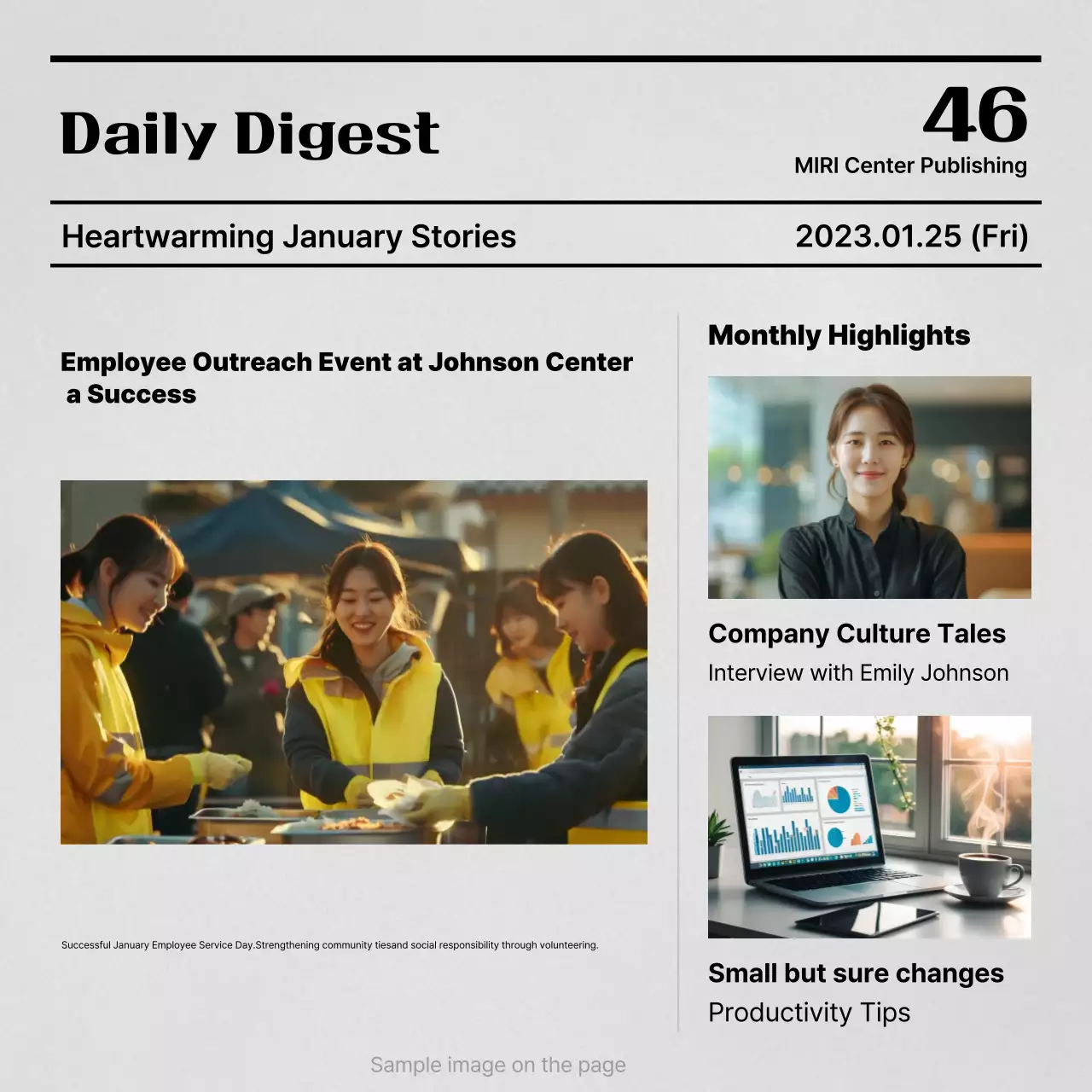 Buletin Bisnis Modern Abu-abu Posting Media Sosial