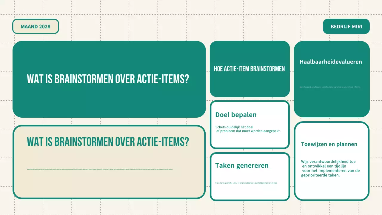 groene moderne brainstormgids