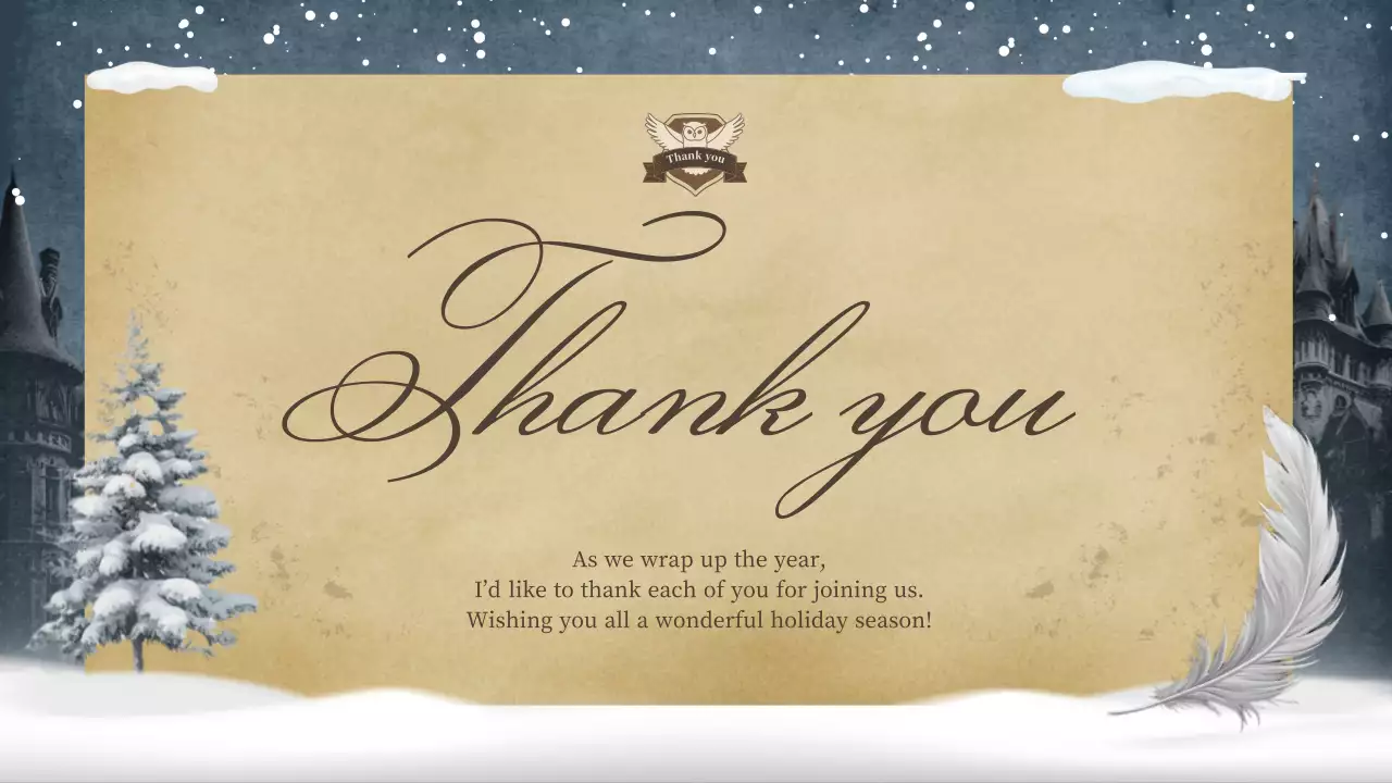 Beige Vintage Christmas Invitation Presentation