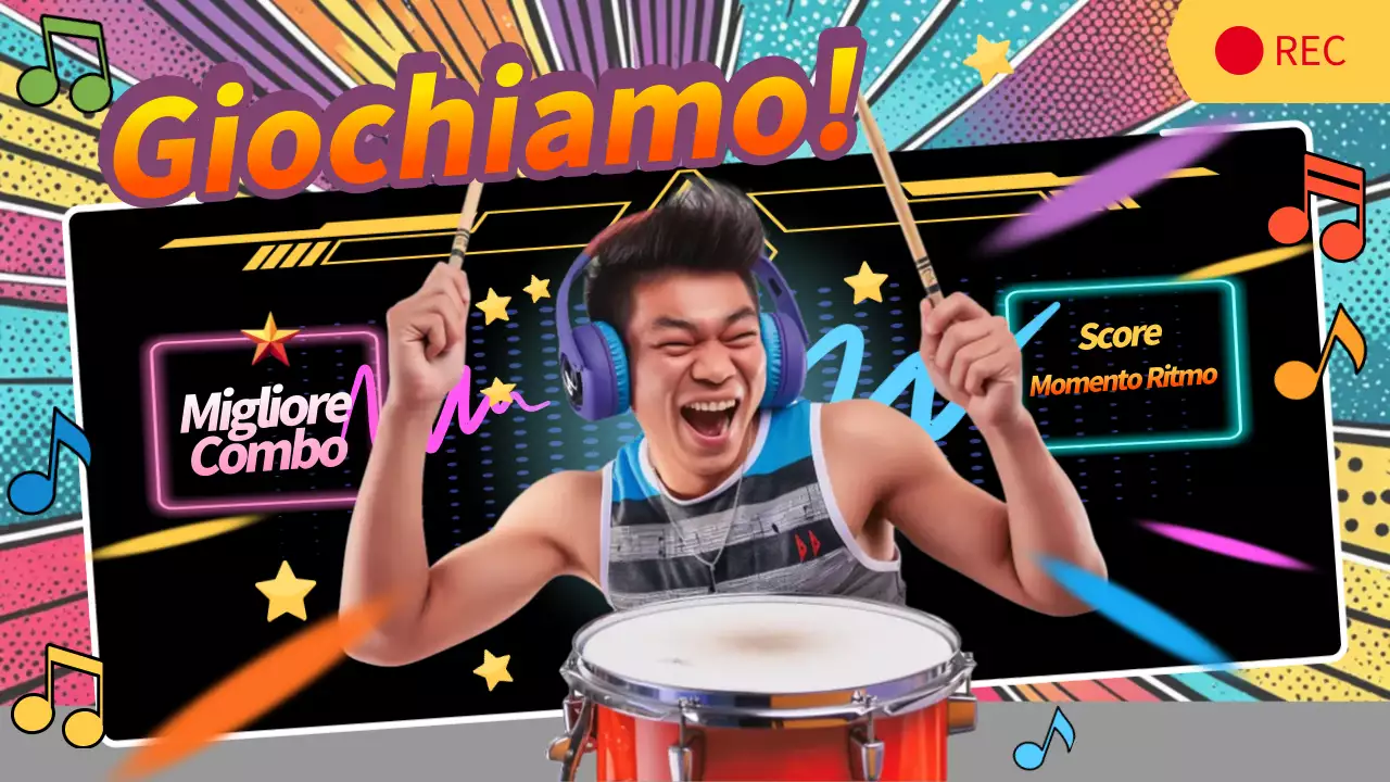 pubblicità musicale arancione retrò