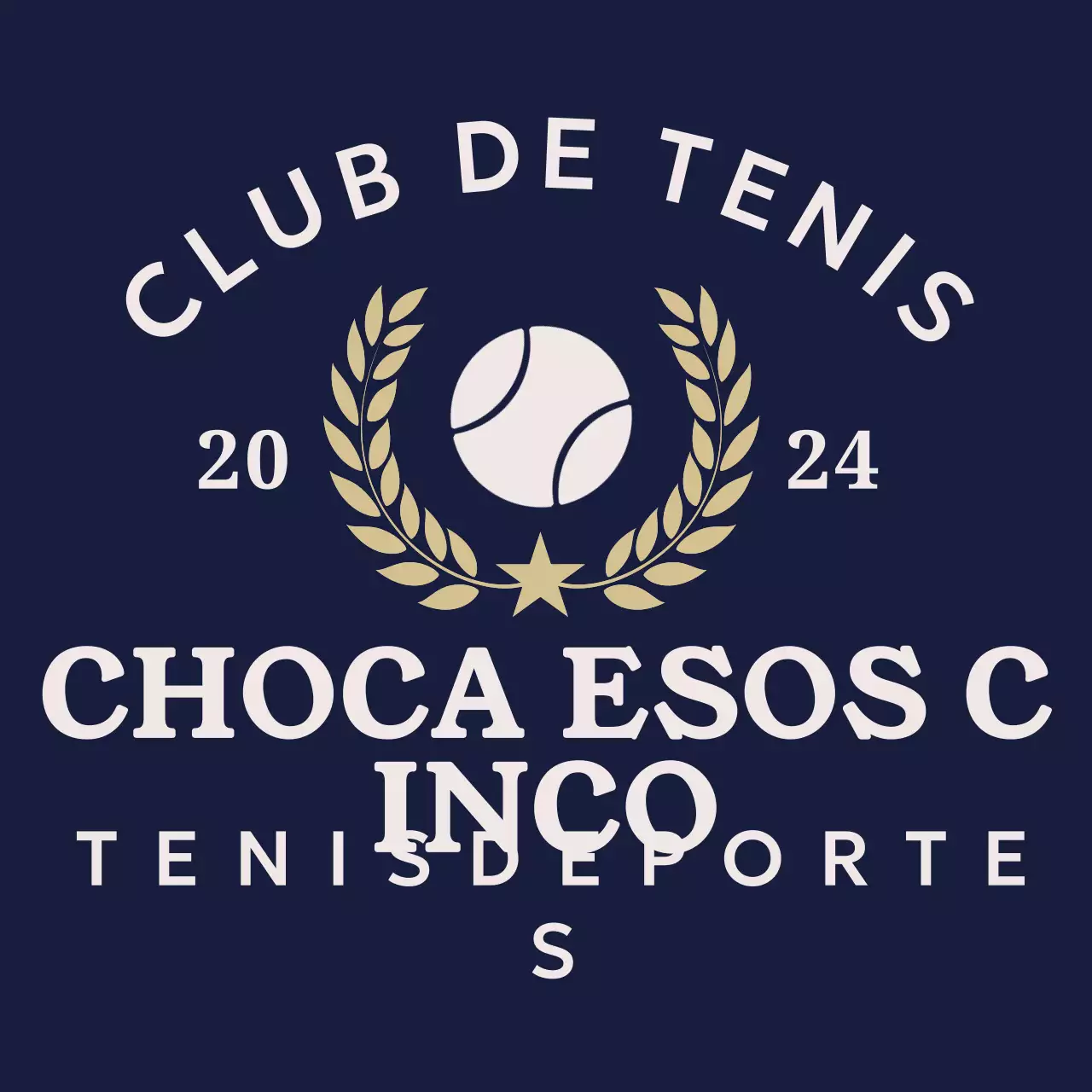 Logotipo de tenis clásico azul marino