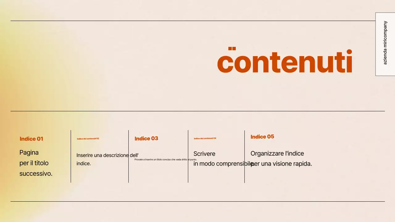 Documentazione della presentazione semplice arancione