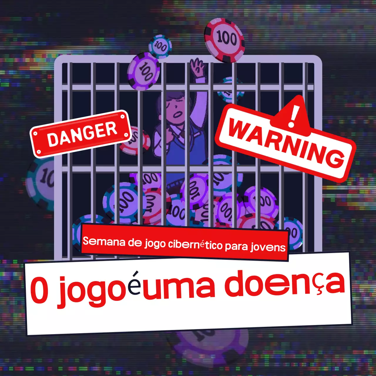 Campanha de prevenção do jogo cibernético Red Cyber Gambling
